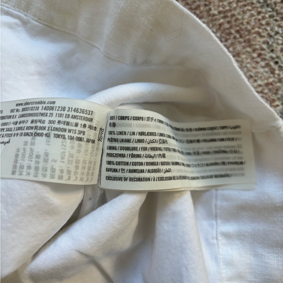 Abercrombie&Fitch Cropped Linen Top - Picture 3 of 4